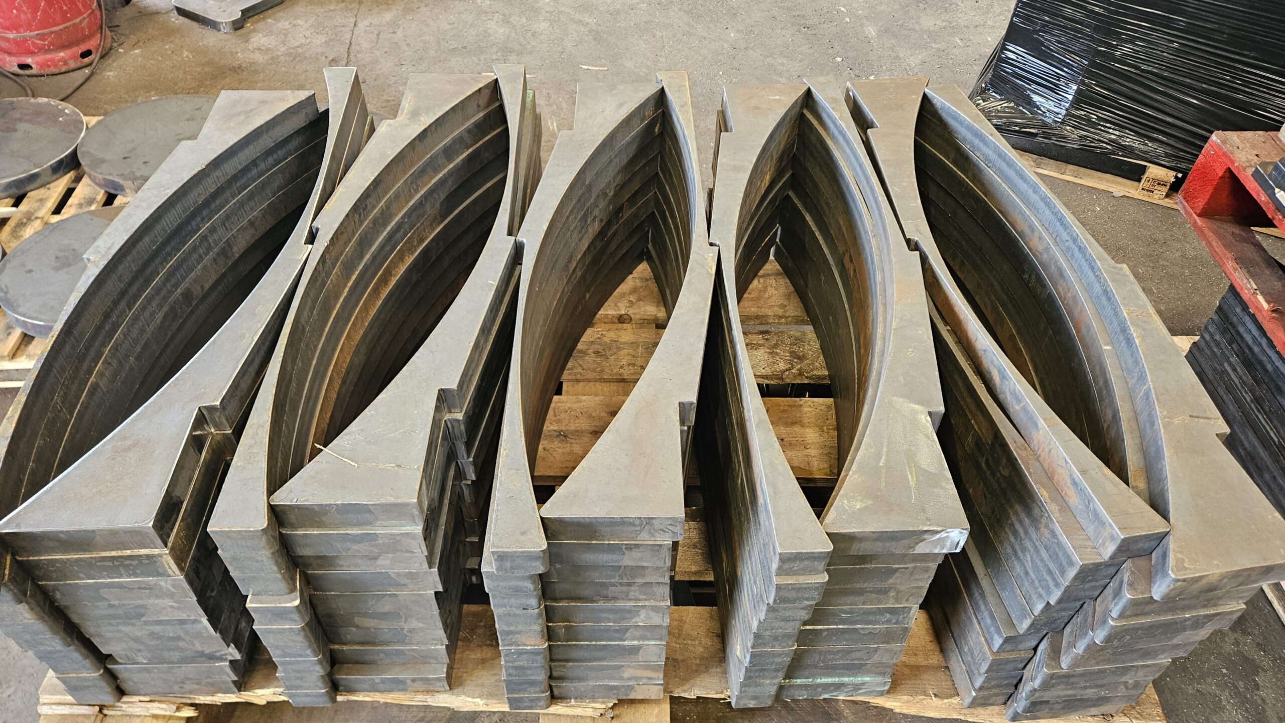 A plasma cutting project RMP Products have worked on, cutting steel into muskets.